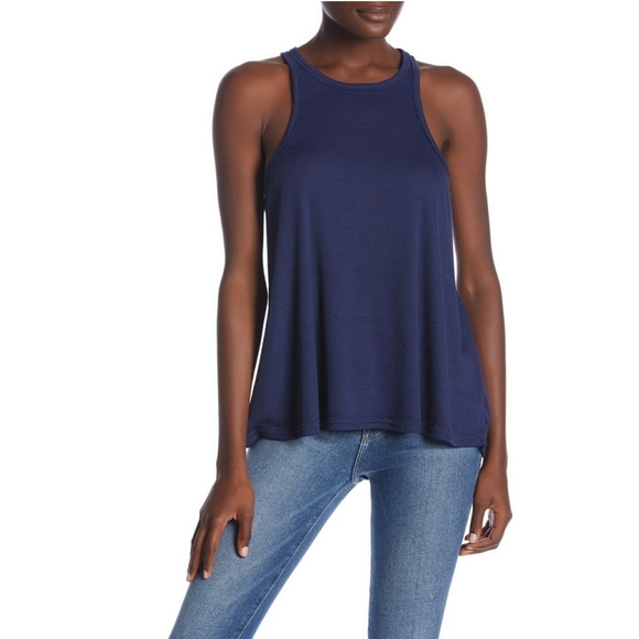 FREE PEOPLE // navy ribbed swing tank top - Picture 8 of 15
